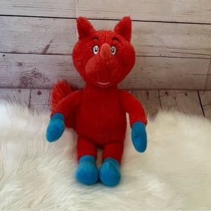 Kohls Cares Dr. Seuss Fox In Socks Plush 16" Stuffed Animal Soft Toy Red Blue
